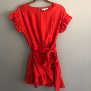 Ruffled Wrap Skirt Dress